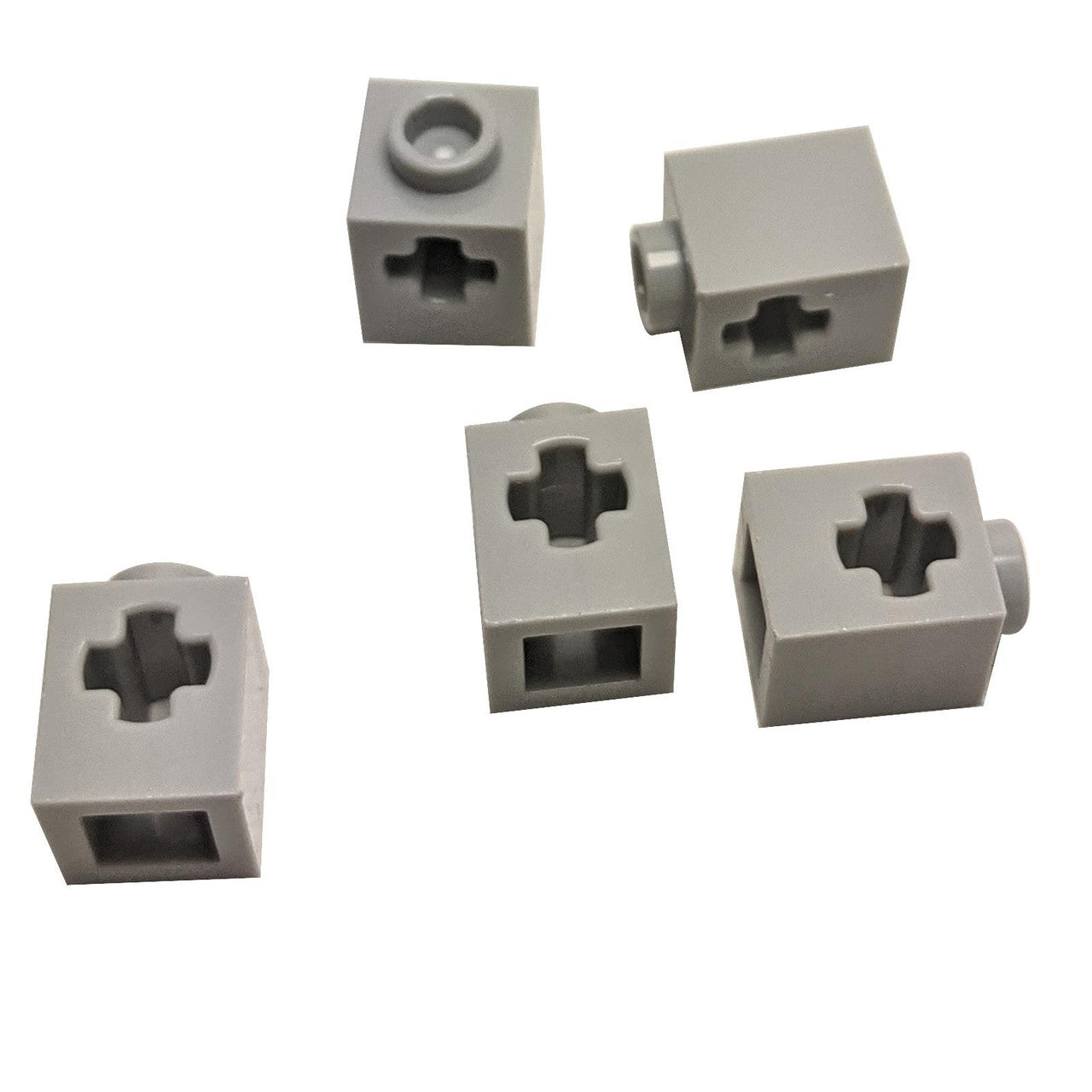 LEGO® Technic Brick 1 x 1 with axle hole in light bluish gray