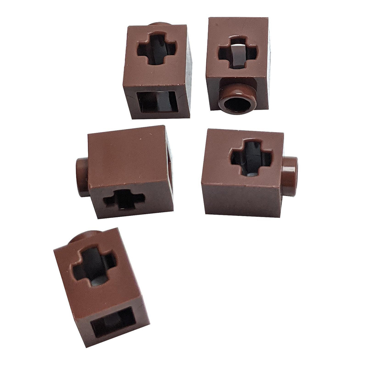 LEGO® Technic Brick 1 x 1 with axle hole in reddish brown