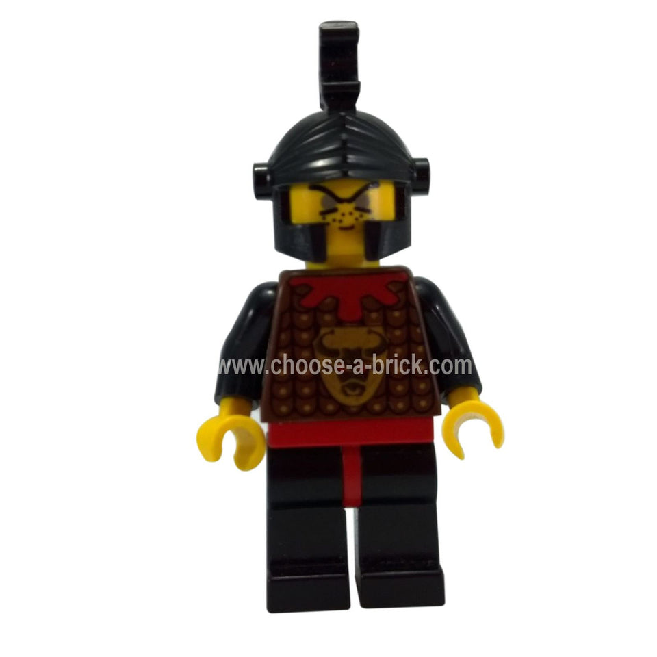 LEGO Minifigura Knights' Kingdom I - Robber 2, Negro Dragon Helmet - cas045, vista inicial.