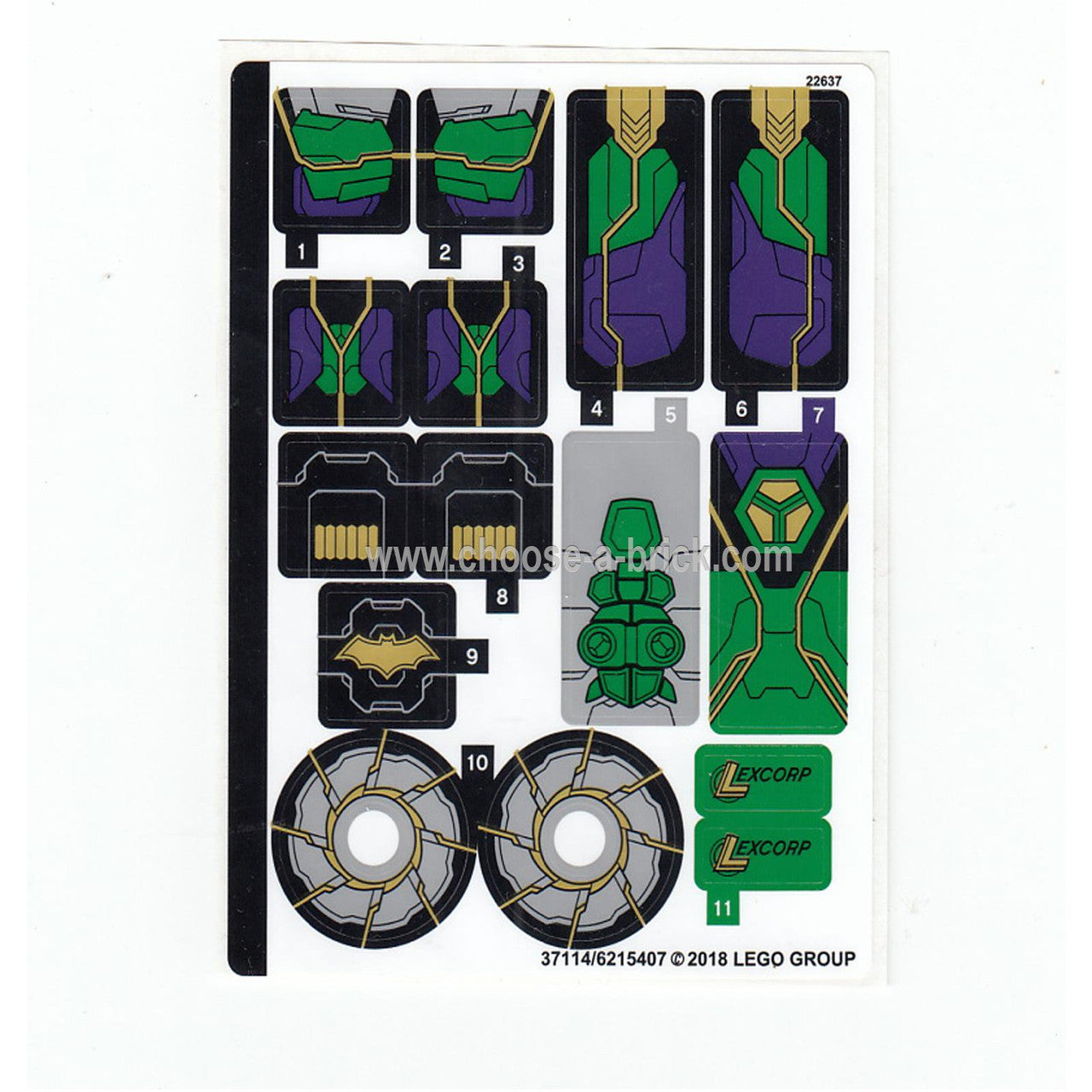 Stiker untuk Set 76097 - 37114-6215407 - LEGO Bahagian dan Kepingan