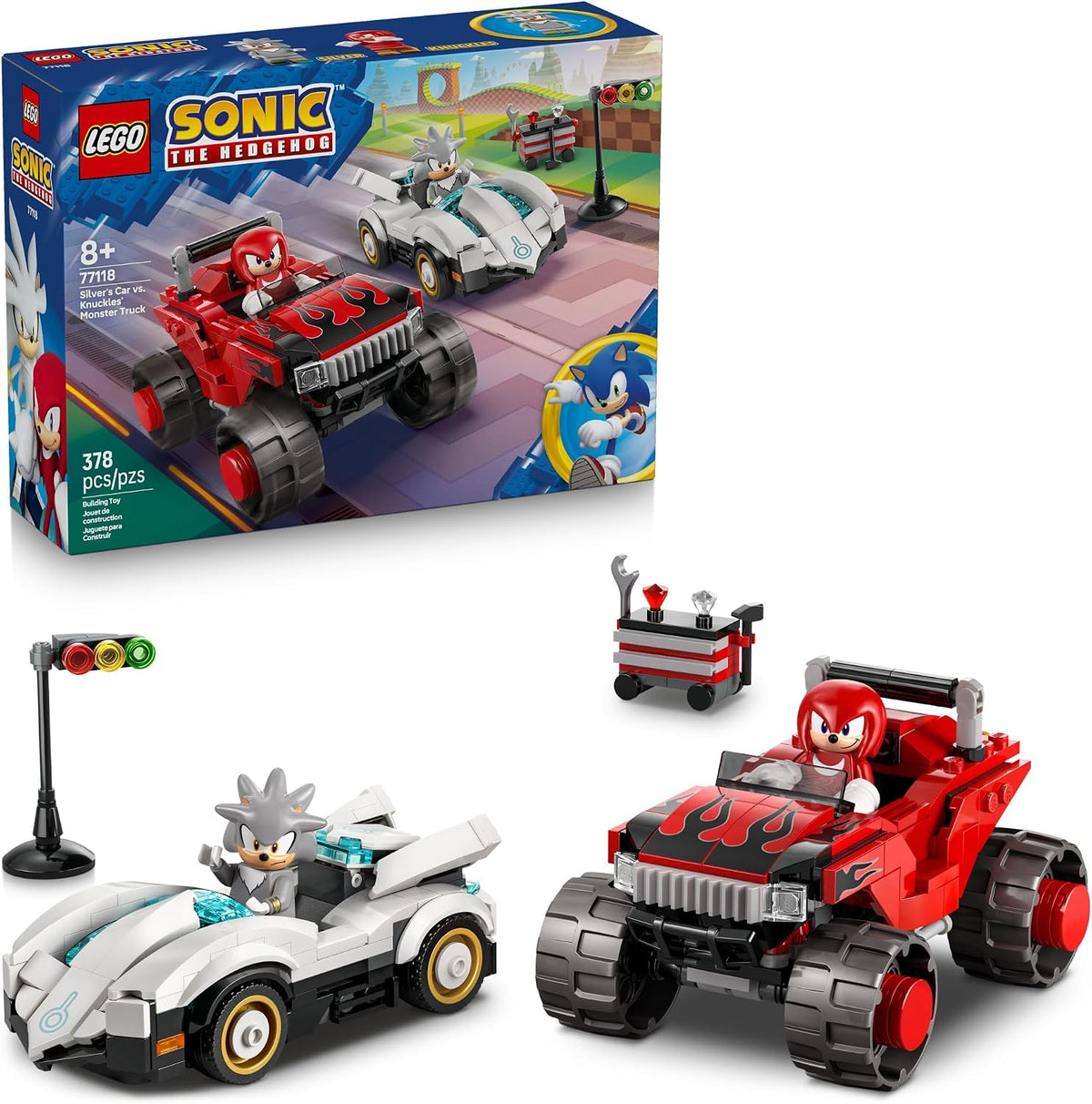 Silver's Car vs. Knuckles' Monster Truck - 77118