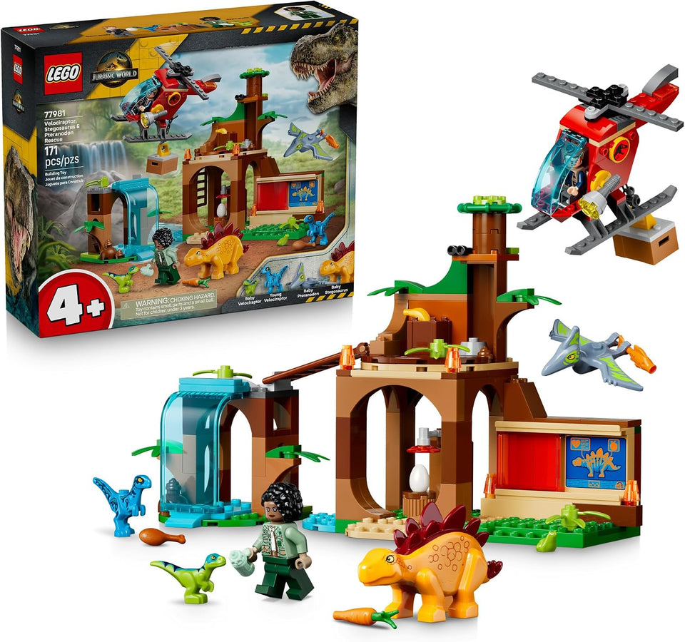 Velociraptor, Stegosaurus & Pteranodon Rescue 77981
