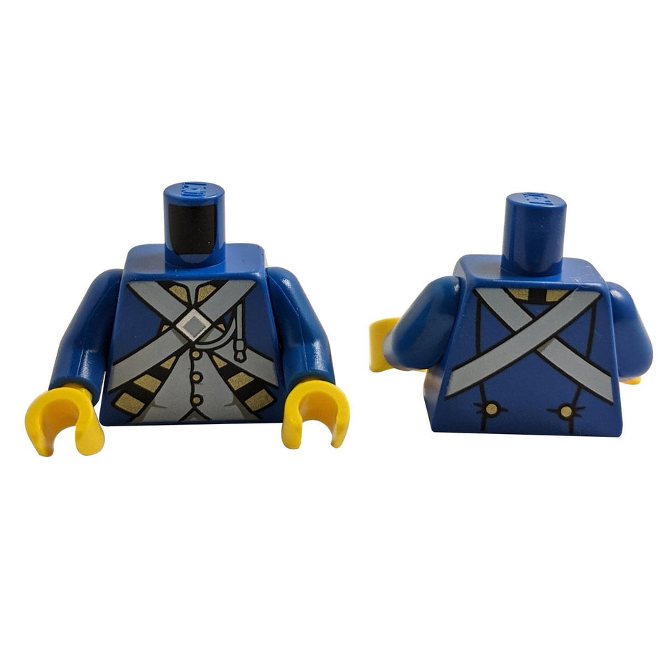 LEGO Imperial Soldier Torso, blue uniform, front and back views
