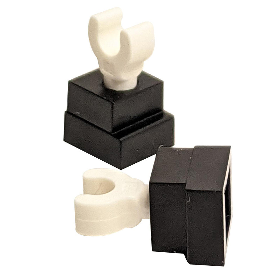 Squelette de jambe avec pied carré noir 