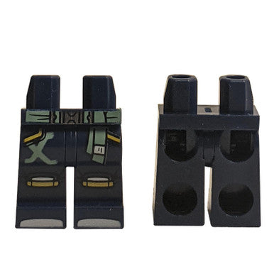 Hips and Legs with Sand Green Sash, Yellow Pockets and Knee Pads, and White Toes Pattern
