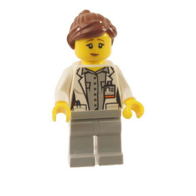 Female firefighter with White Open Jacket over Shirt