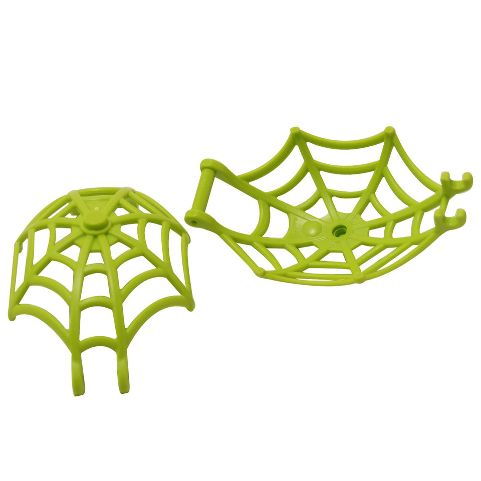 Lime spider web weapon large hemisphere shape part 80487 accessory piece
