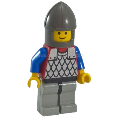 Scale Mail - Red with Blue Arms, Light Gray Legs with Black Hips, Dark Gray Chin-Guard