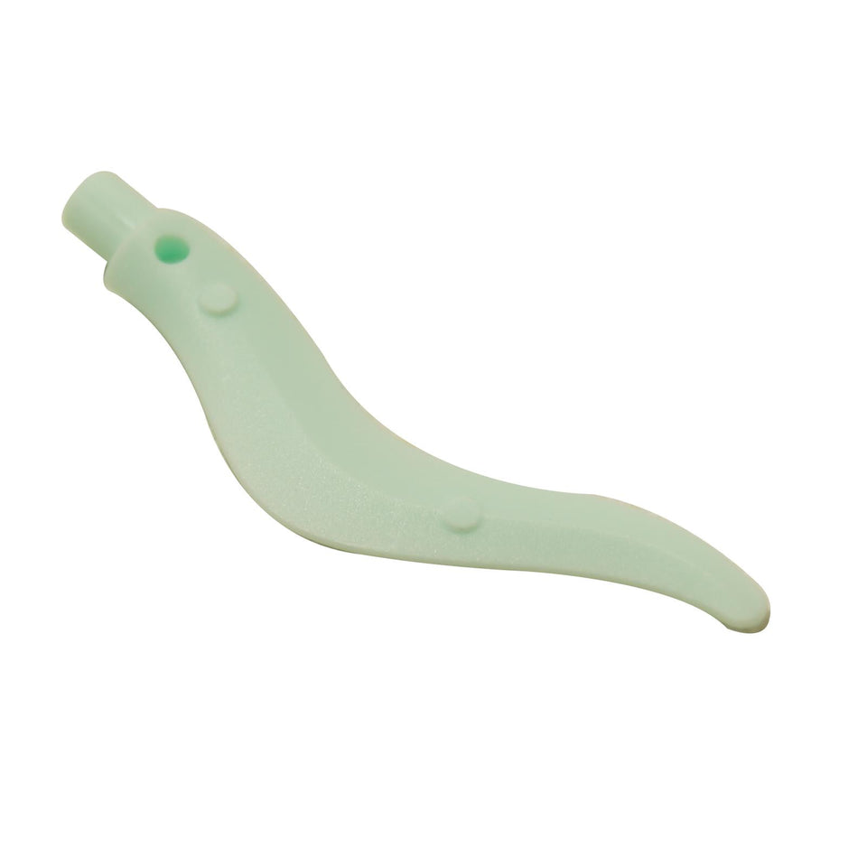 LEGO® Wave Rounded Curved with Bar End – Flame / Sword Effect (69858) in Light Aqua. Ideal for energy blasts, magical effects, or underwater themes.