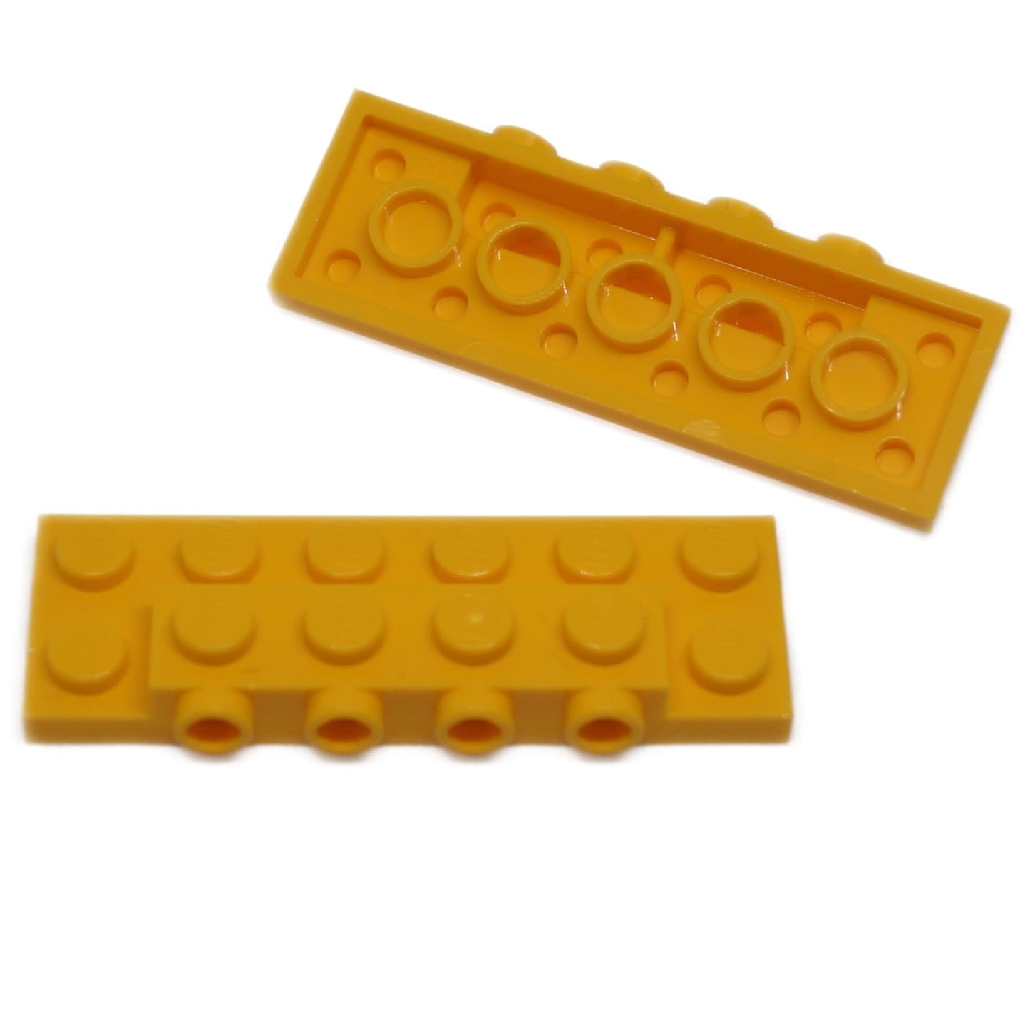 Bright light orange plate 2x6x2/3 with 4 side studs part 87609 building piece
