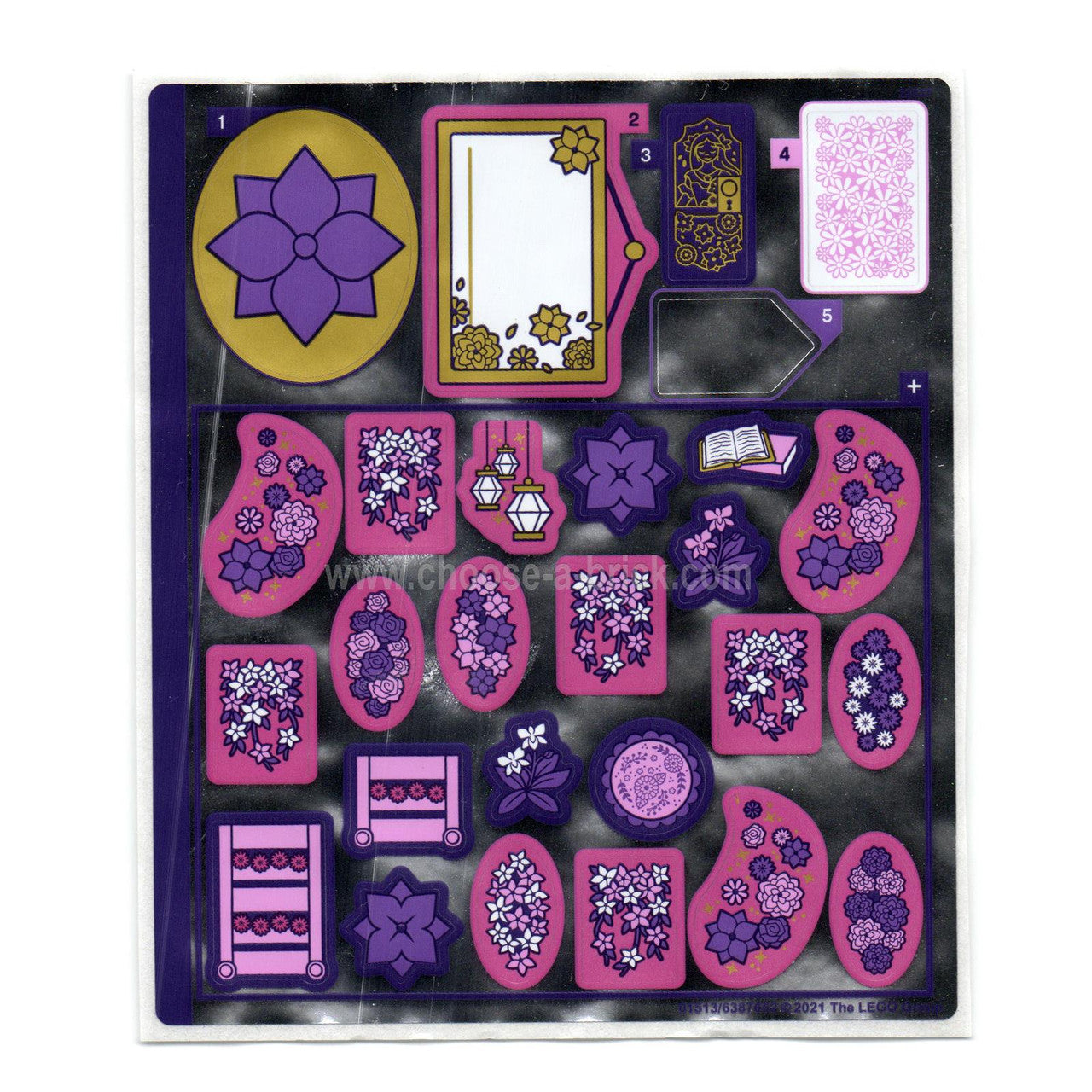 Hoja de pegatinas para el Set 43201, Espejado - (01513/6387652)