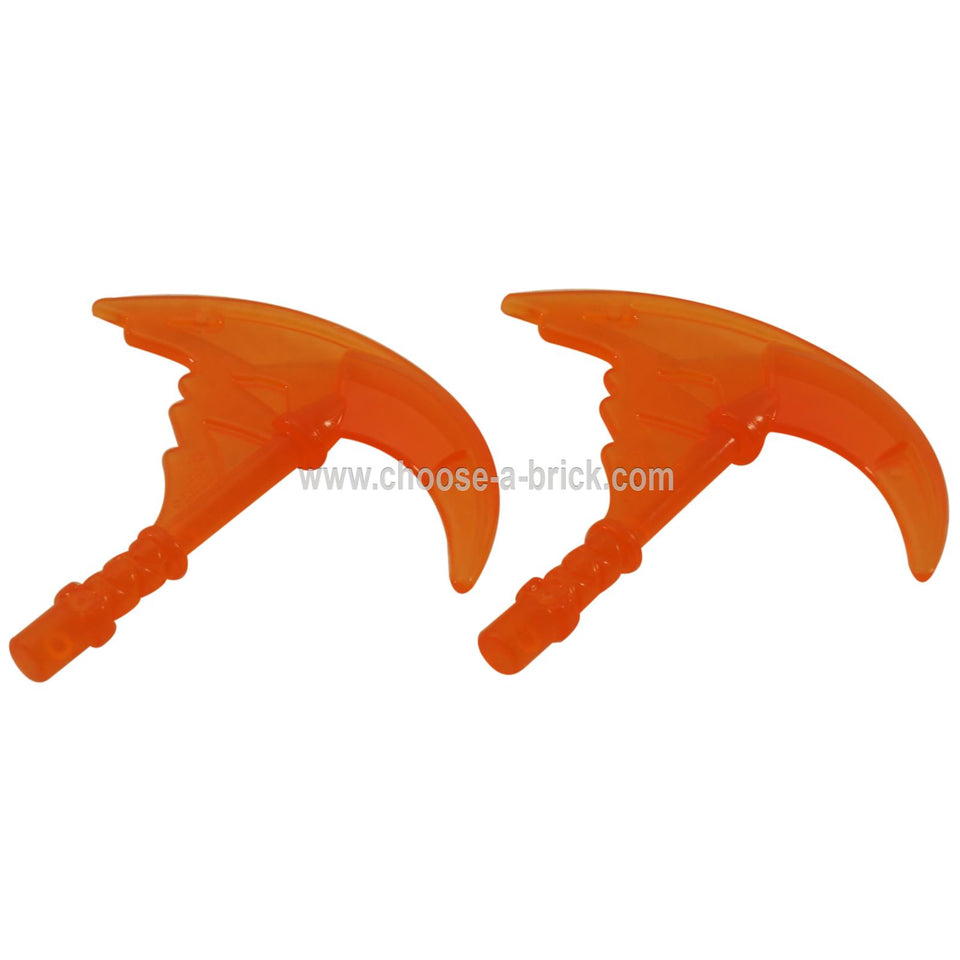LEGO® Parte de armă Ninjago 73766c – Seceră cu efect de energie în mișcare în portocalie transparentă