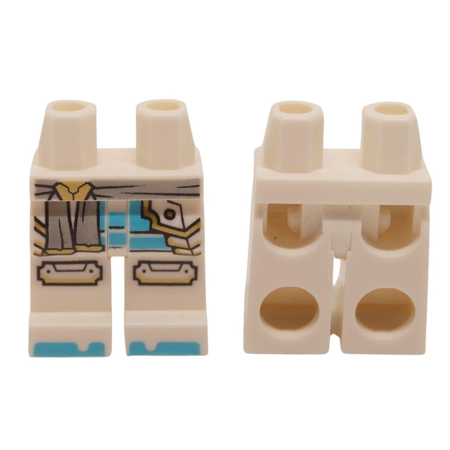 LEGO Hips and Legs with Light Bluish Gray Sash 970c00pb1592 white ninja armor front view