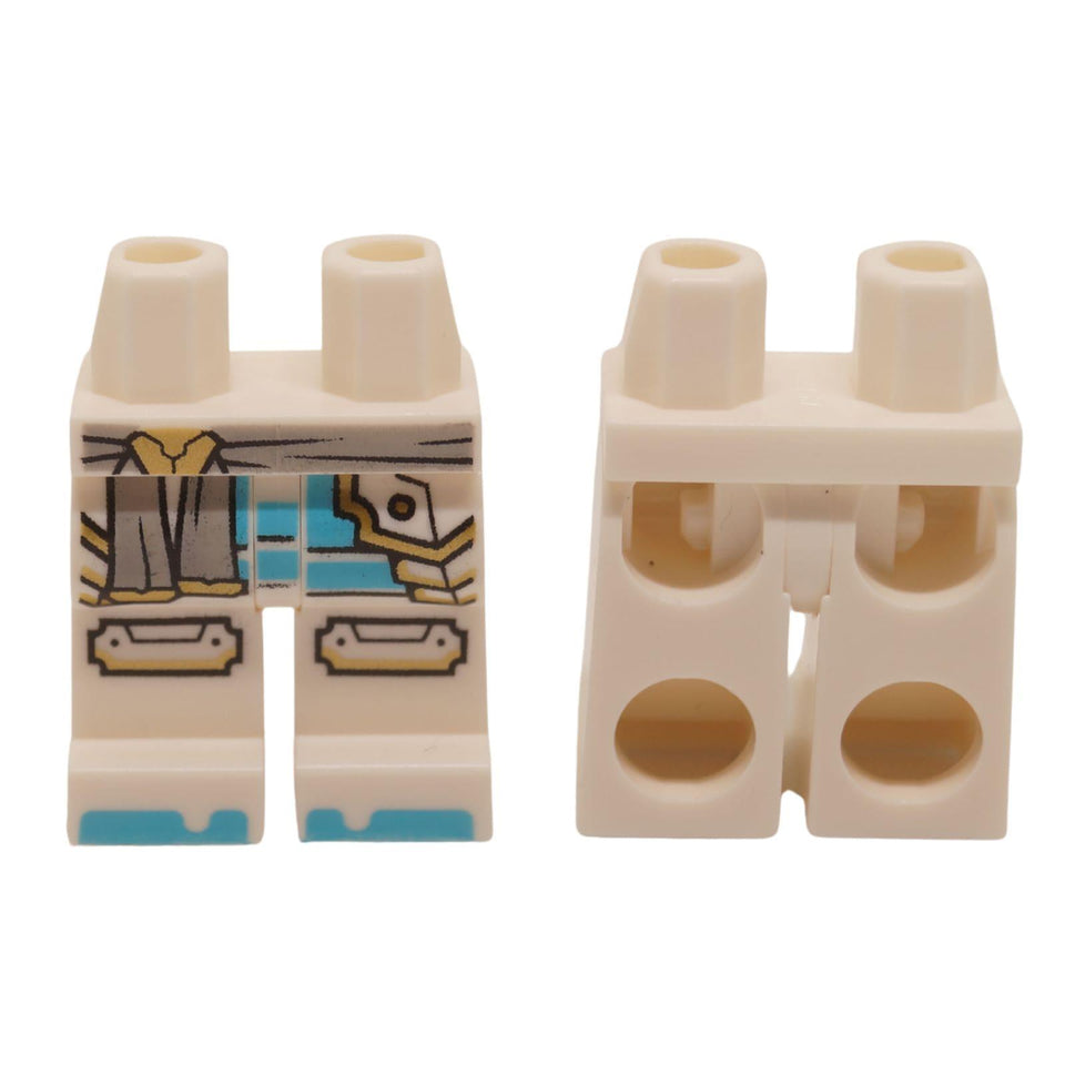 LEGO Hips and Legs with Light Bluish Gray Sash 970c00pb1592 white ninja armor front view