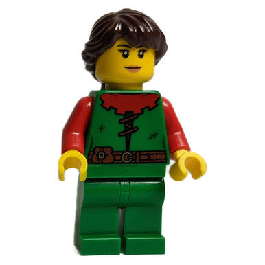 Forestwoman with braided ponytail hair