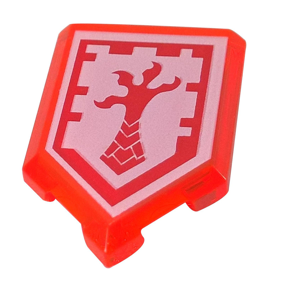 LEGO® Płytka tarczy Rycerzy Nexo z wzorem Clapper Claw, część 22385pb002.