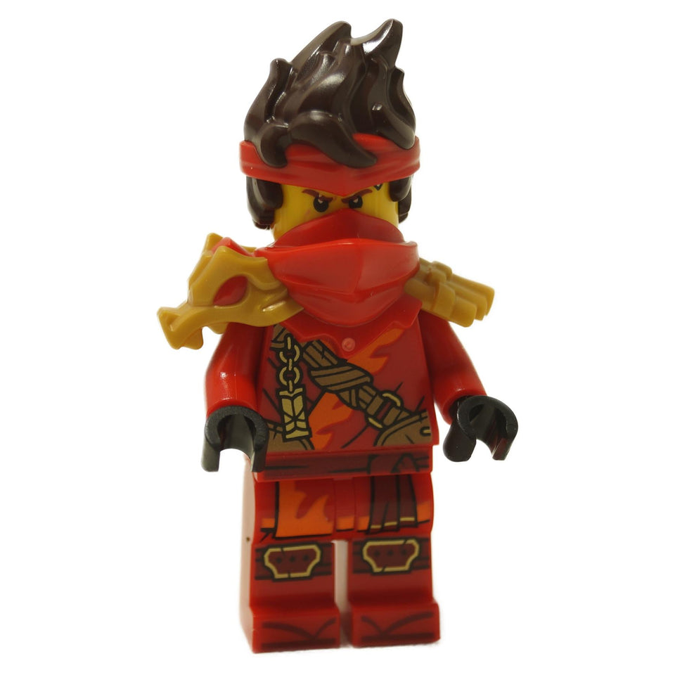 LEGO® NINJAGO Kai minifigure from Dragons Rising Season 3 (2025) with red ninja suit and flame-printed torso from set 71838