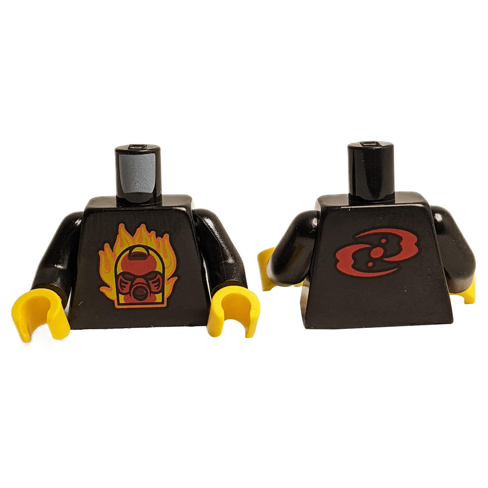 Torso with Fire Mask and Red Emblem Pattern