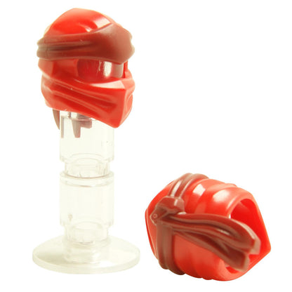 Ninjago Wrap Tipo 4 con Patrón de Cinta para la Cabeza Moldeada en Rojo Oscuro 
