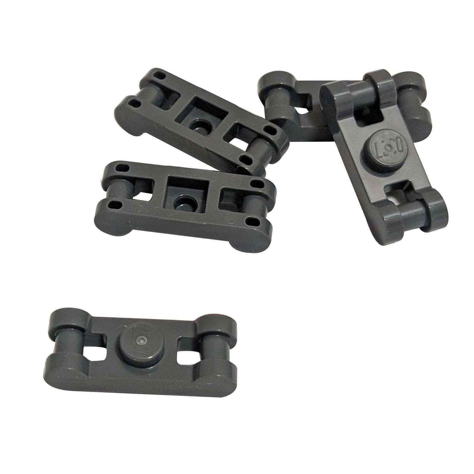 Dark gray LEGO 1 x 1 plates with bar handles on ends, 78257.