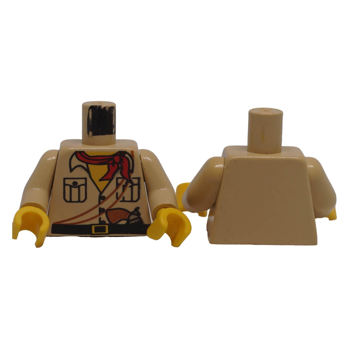 LEGO® 973pb0391c01 tan safari explorer torso with red neckerchief and belt