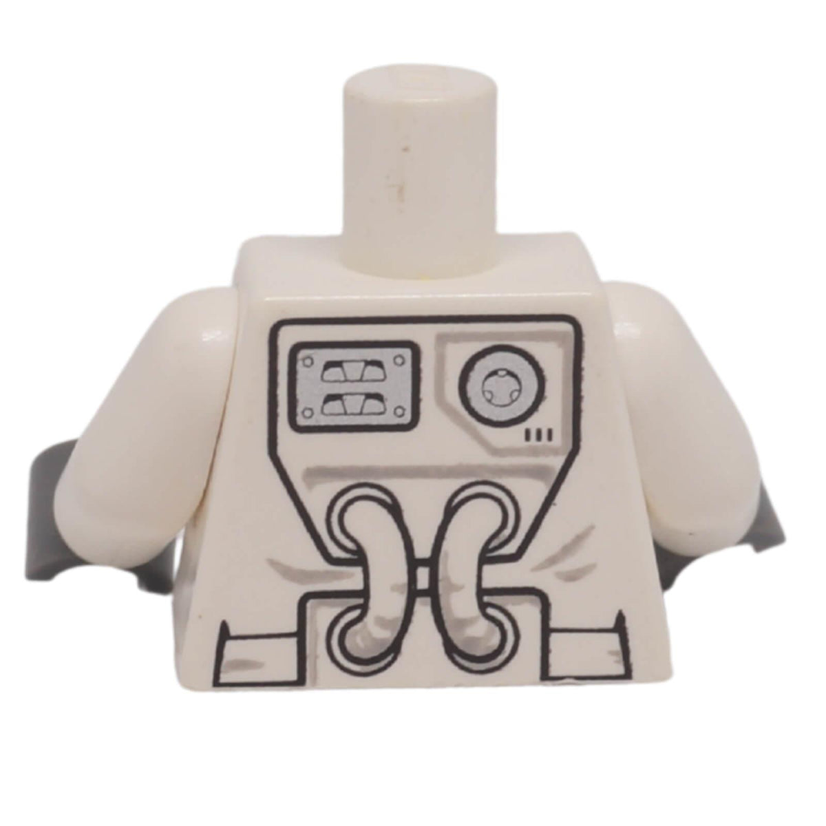 Back of LEGO® 973pb0861c01 City Space astronaut torso with life-support tube printing