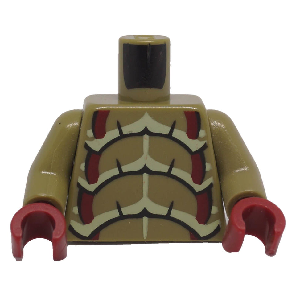 LEGO® Galaxy Squad Buggoid torso 973pb1263c01 with olive green arms and dark red exoskeleton print