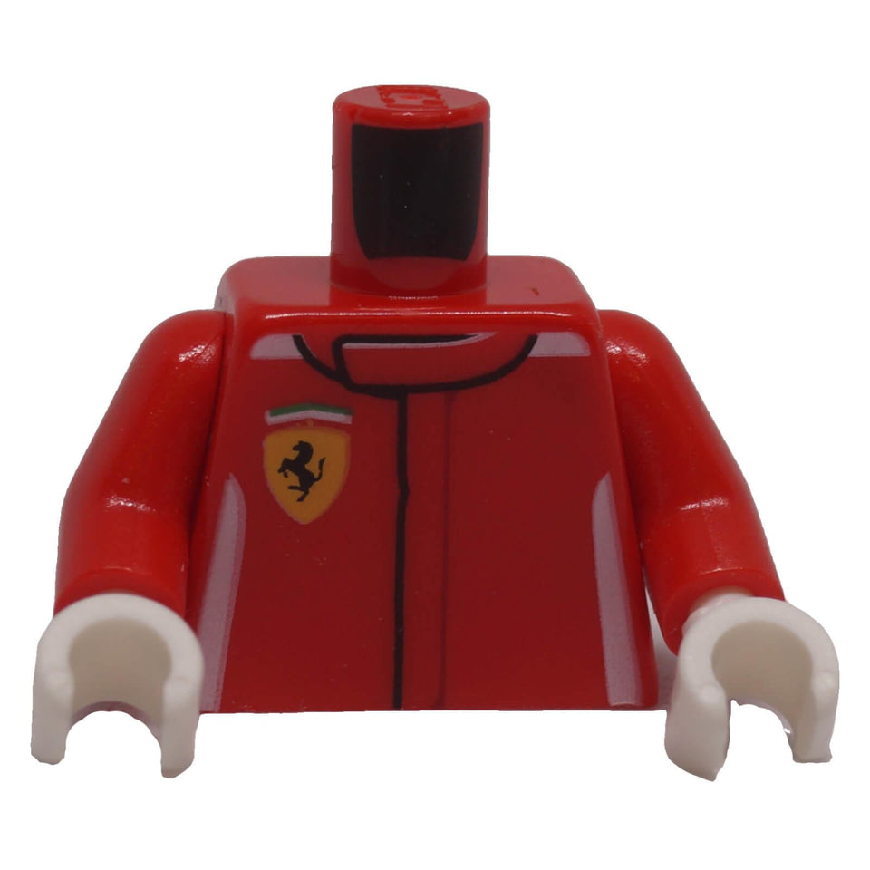 LEGO® Speed Champions Ferrari racing torso 973pb2044c01 front with Ferrari shield badge