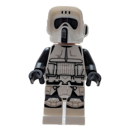 Scout Trooper (Kaksivärinen kypärä, painetut jalat, kurtistettu kulma)