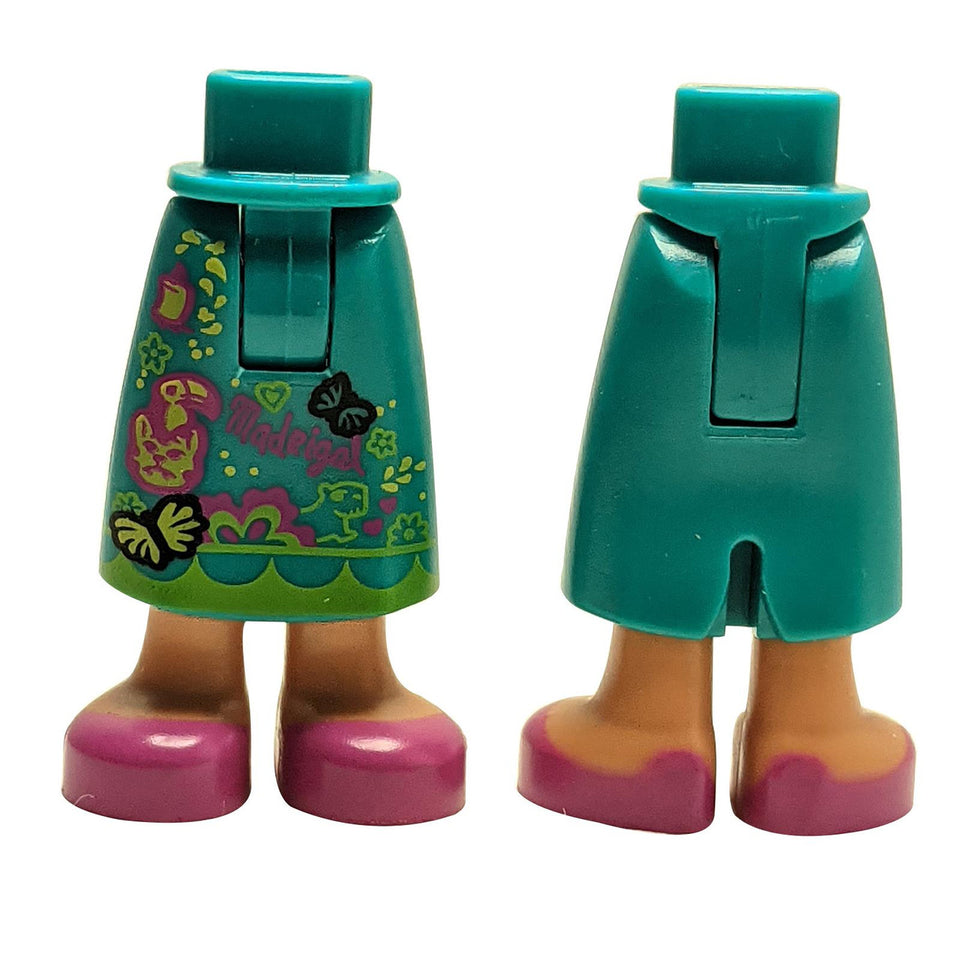 Gambe di mini bambola / gonna con farfalle e motivo "Madrigal" 