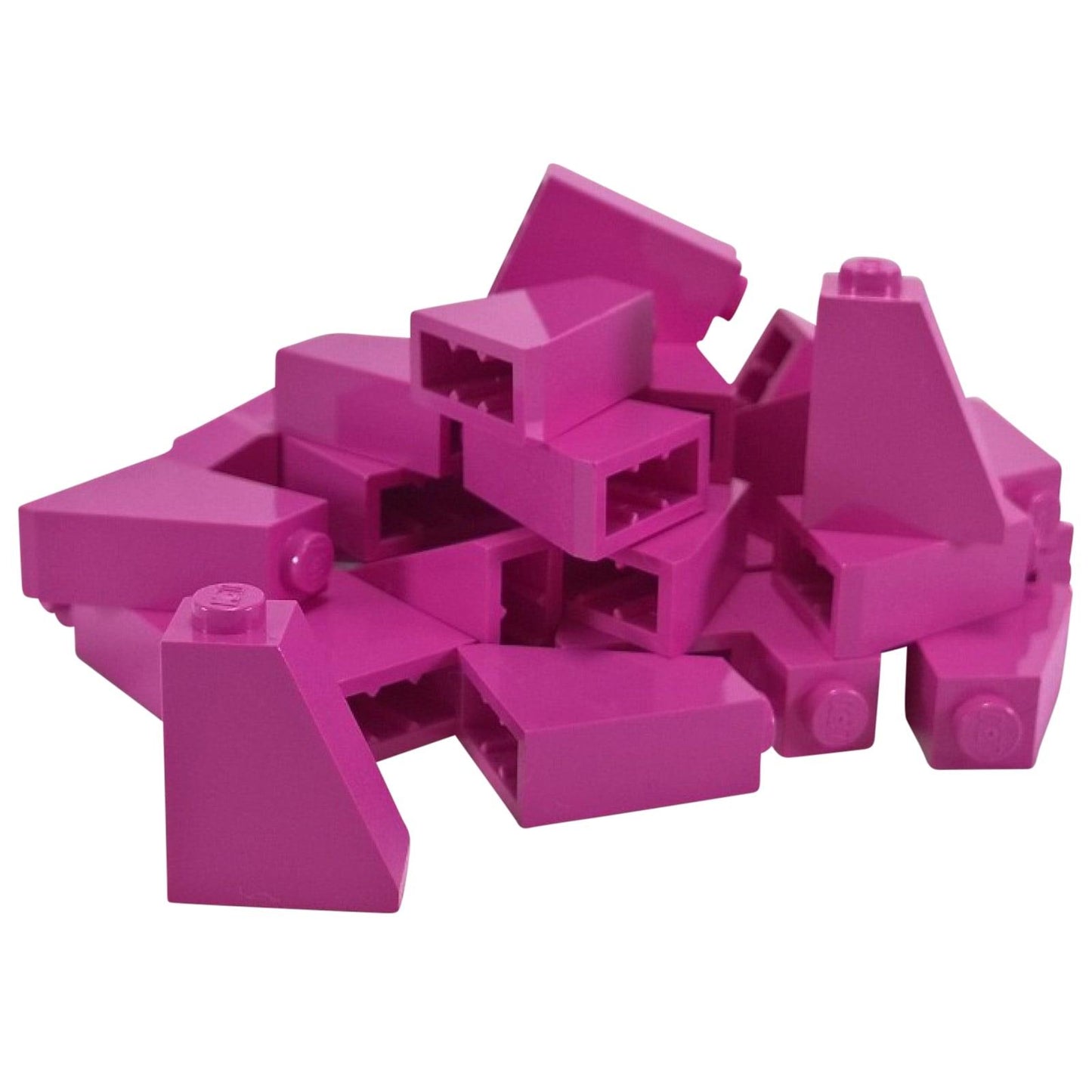 LEGO® slope 65 degree 2 x 1 x 2 piece, steep angled element for sharp shaping and compact builds, magenta color
