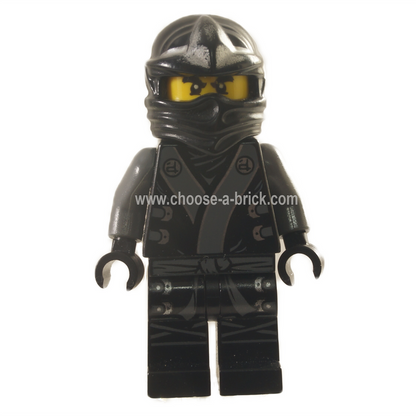 LEGO Minifigura Cole de La Batalla Final, diseño icónico del ninja en naranja y negro - njo080new