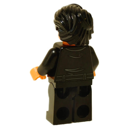 Back view of LEGO Dr. Ian Malcolm minifigure showing plain black torso and legs.
