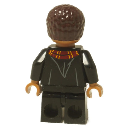  LEGO® Harry Potter™ Dean Thomas minifigure (colhp08) wearing his Gryffindor robes and scarf, front view. Back view.