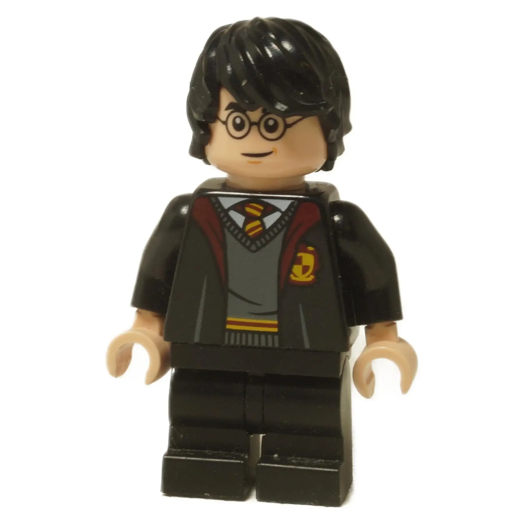 LEGO® Harry Potter minifigure (hp333) wearing his open Gryffindor robe over his school sweater, representing his teenage years.