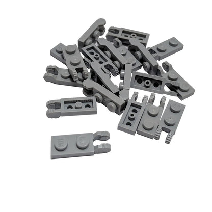 Hinge Plate 1 x 2 Locking with 2 Fingers on End and 9 Teeth without Bottom Groove