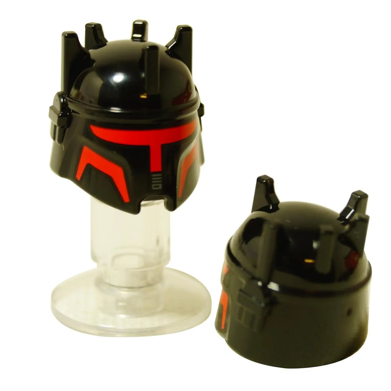 LEGO® Star Wars Moff Gideon helmet, dark metallic Mandalorian-style helmet accessory for minifigures