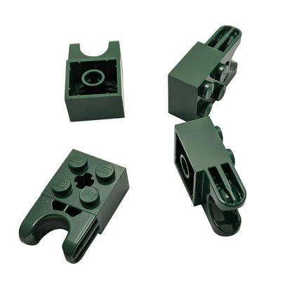 LEGO Technic Brick Modified 2 x 2 with Ball Socket and Axle Hole 67696 dark green