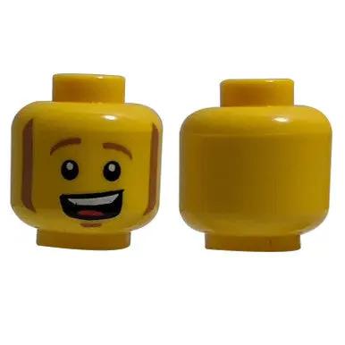 LEGO® Minifigure Head with Sideburns and Open Mouth Smile - 3626cpb1074