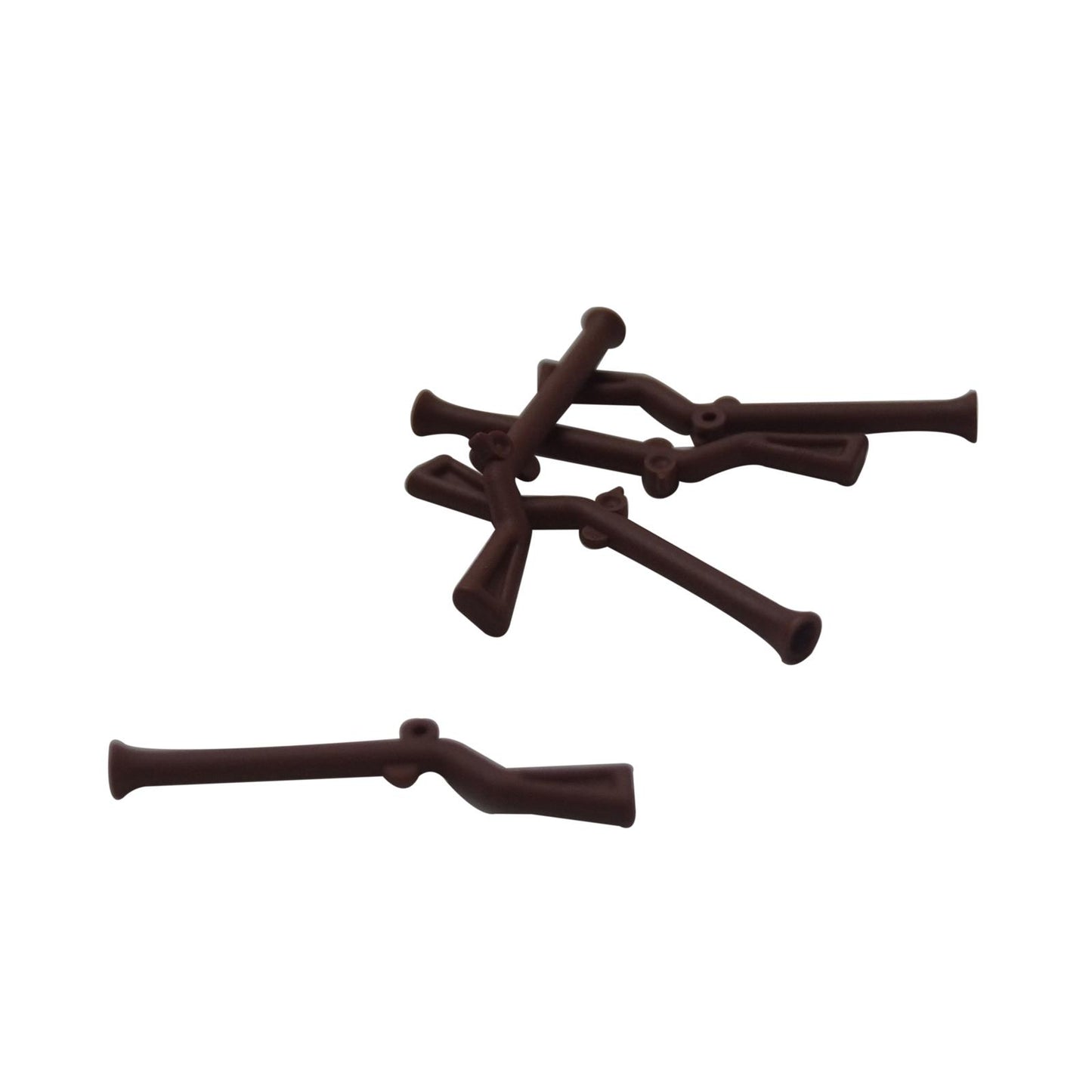 Reddish brown pirate flintlock musket gun accessory for minifigure
