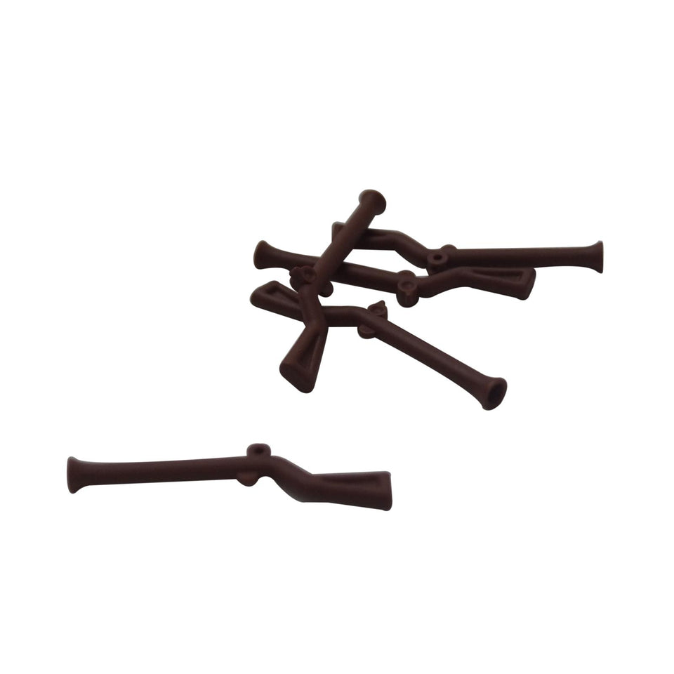 Accesorio de pistola de chispa pirata de color marrón rojizo para minifigura
