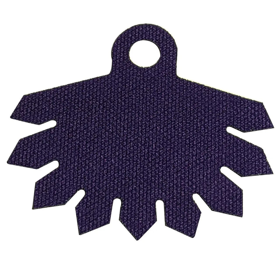 Minifigura Capa de Tela, 9 Puntos Triangulares con Lados Negros y Morado Oscuro 