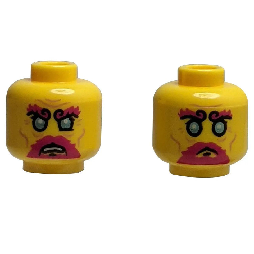 Minifigura Cabeza con Expresiones de Ira Dual 