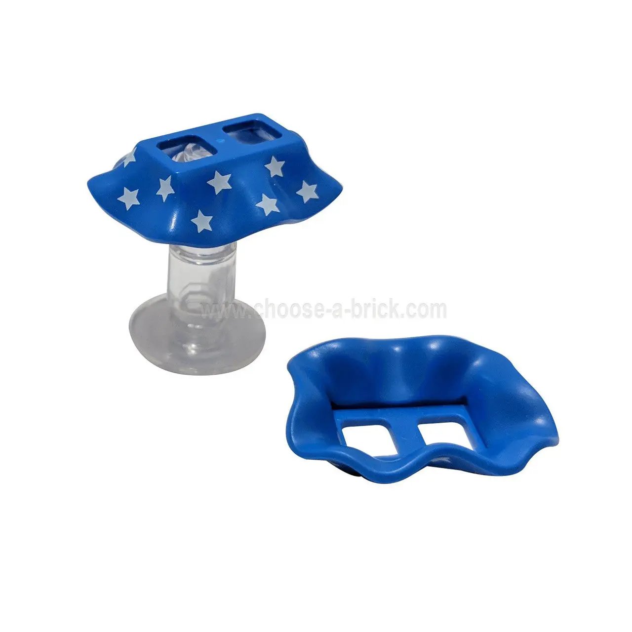 Minifigurină Fustă din plastic cu model de stele Alb albastru