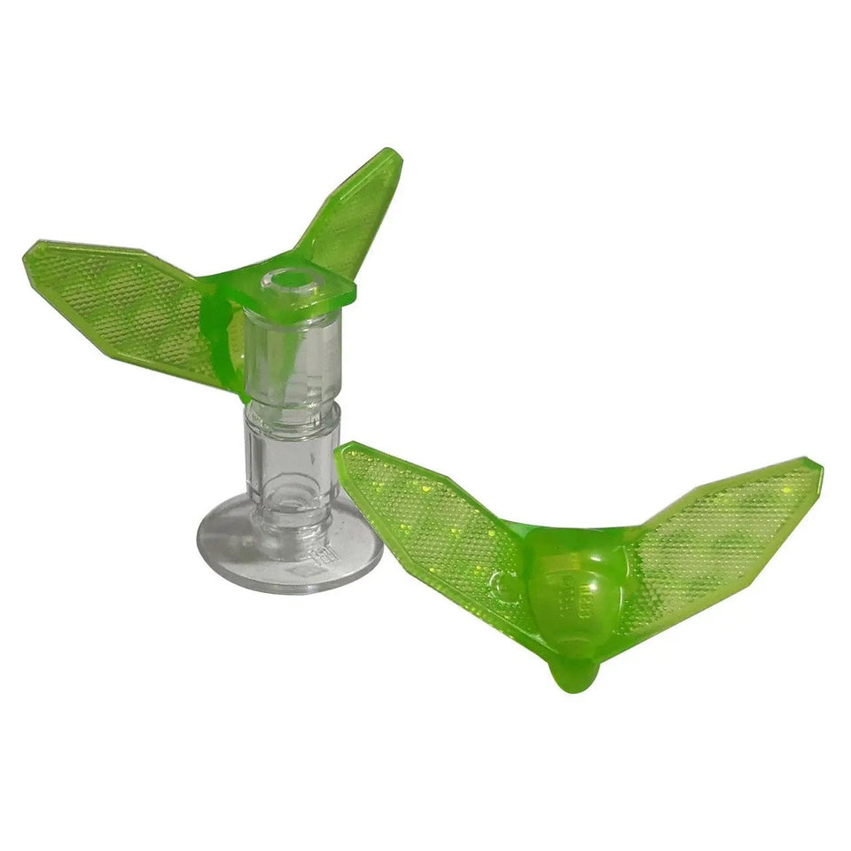 Translucent green LEGO Minifigure Wings with Neck Bracket 11599