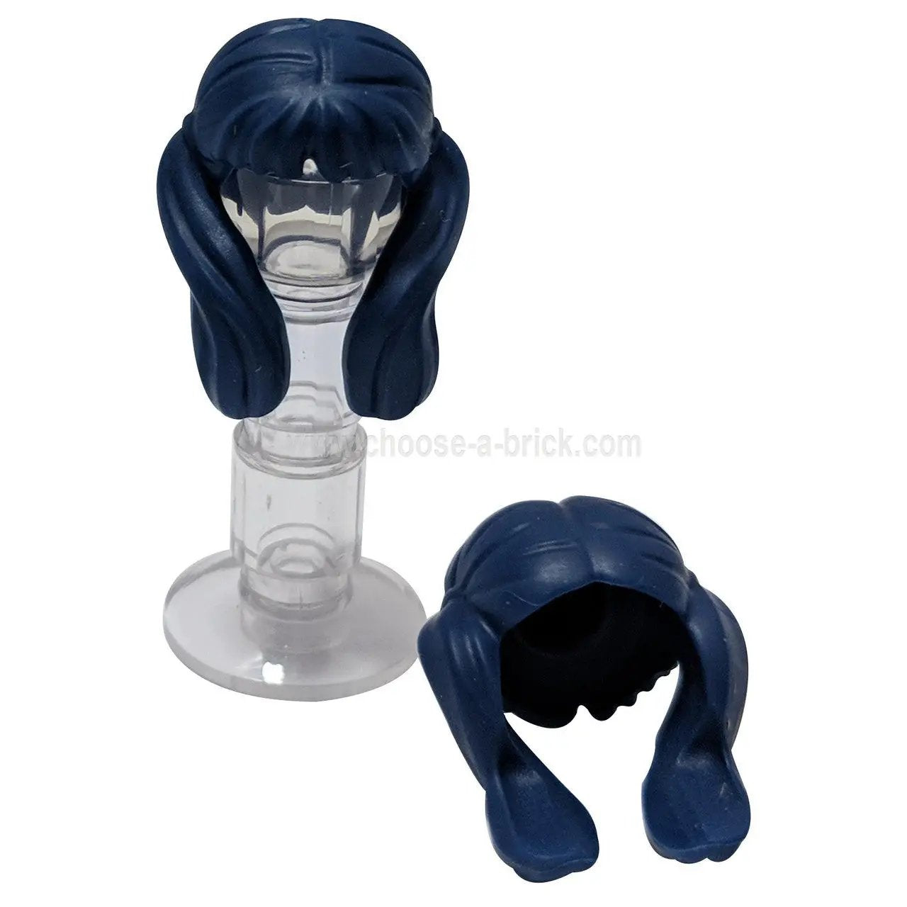 Minifigur, Haar weiblich lang mit Pony und vorderen Zöpfen (Gummi)