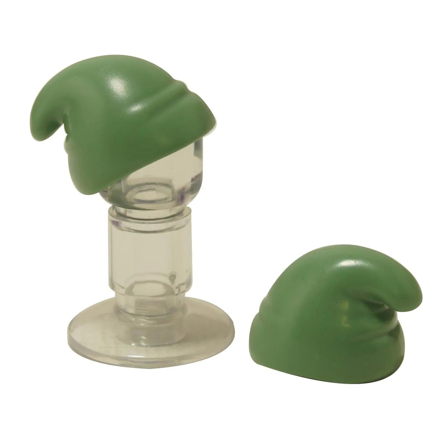 Two sand green LEGO Minifigure Slouch Hats (5320) shown separately against a white background.