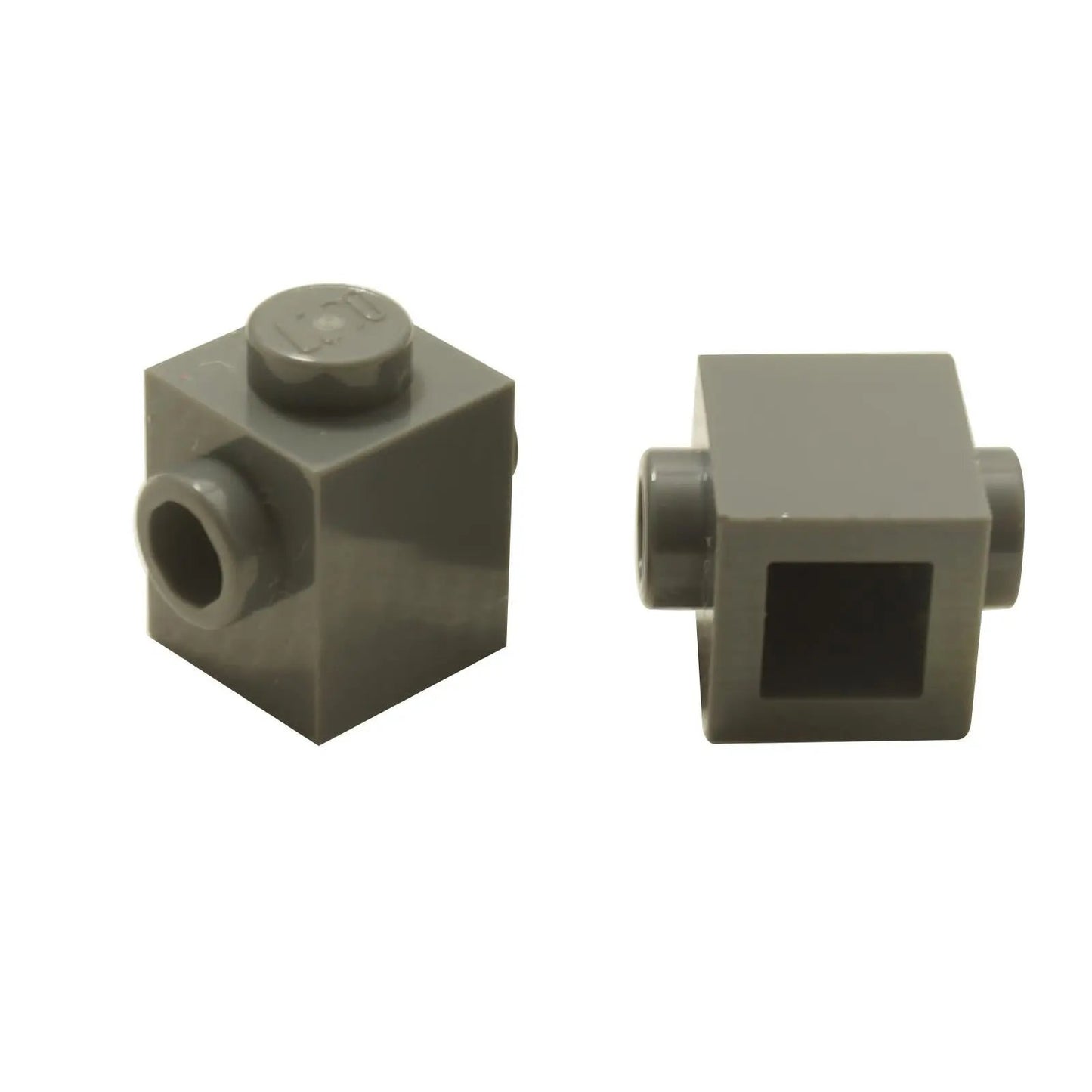 LEGO® Modified 1x1 Bricks with Studs on 2 Opposite Sides (47905) in dark bluish gray.
