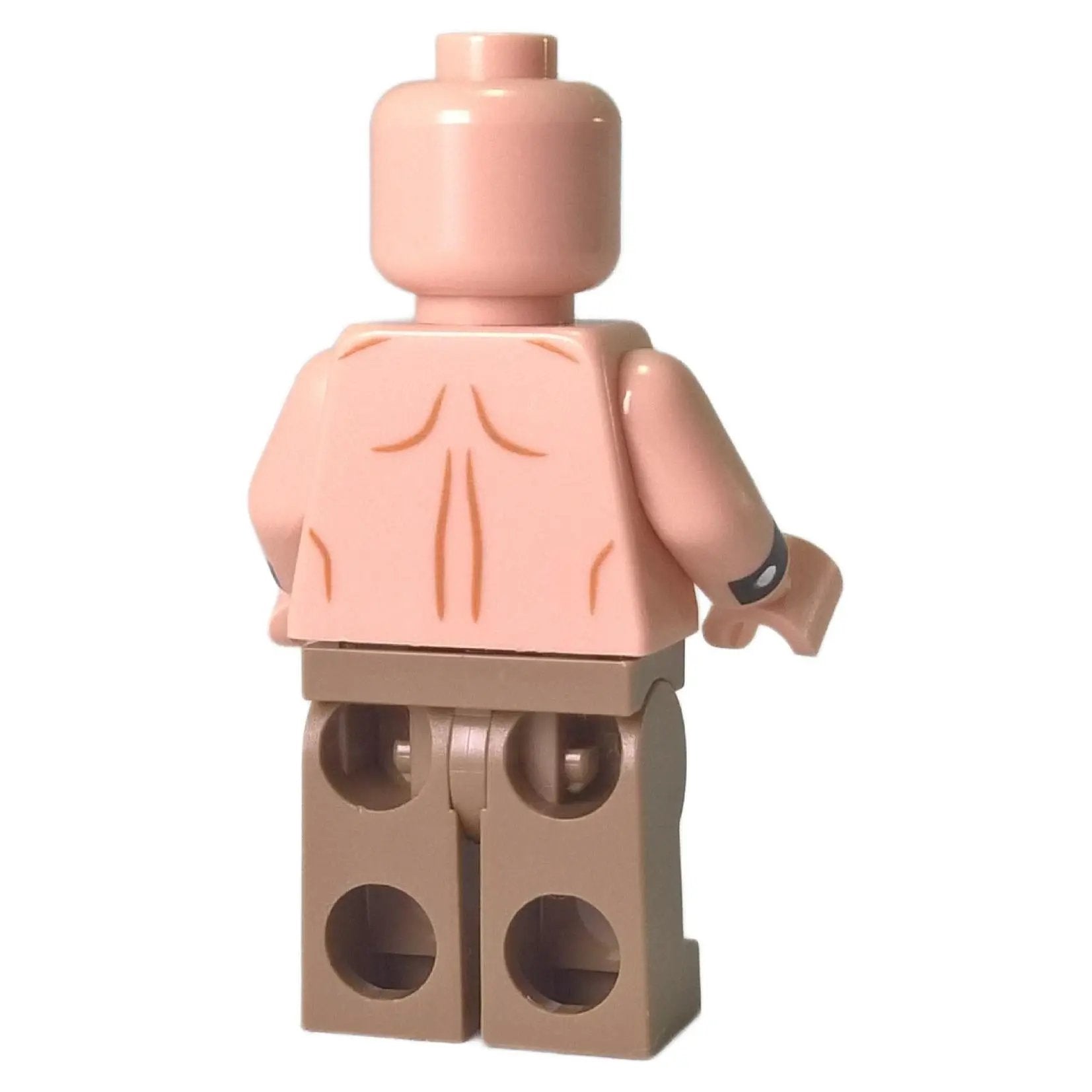 LEGO Fearsome Mutant Leader 미니피겨 (sh0396)의 후면 모습으로, 라이트 누가색 상체에 인쇄된 가볍게 조각된 등 근육과 평범한 황갈색 다리가 보입니다.