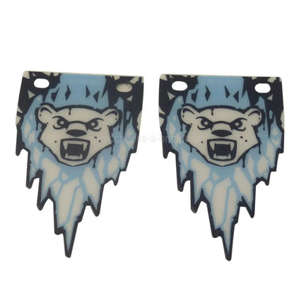 bandera de plástico 5 x 8.5 con patrón de la tribu de osos de hielo Chima